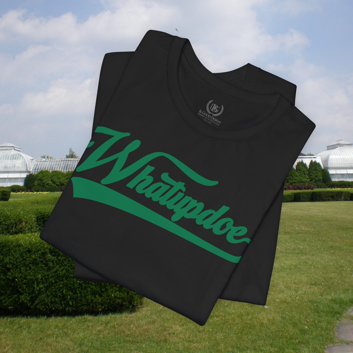 Men's Whatupdoe with Green Lettering Jersey Short Sleeve T-Shirt in Various Color Combinations