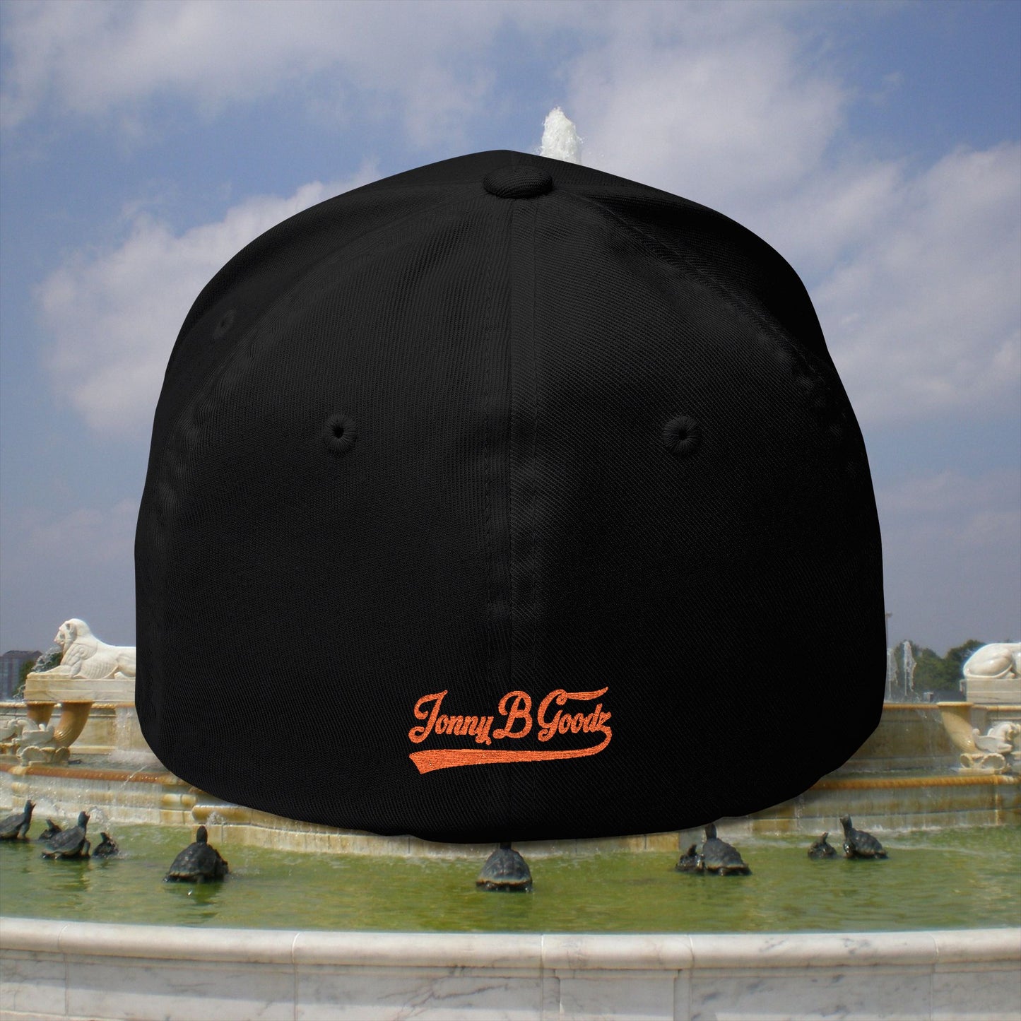 Whatupdoe Orange Lettering Embroidered Fitted Cap in Various Color Combinations