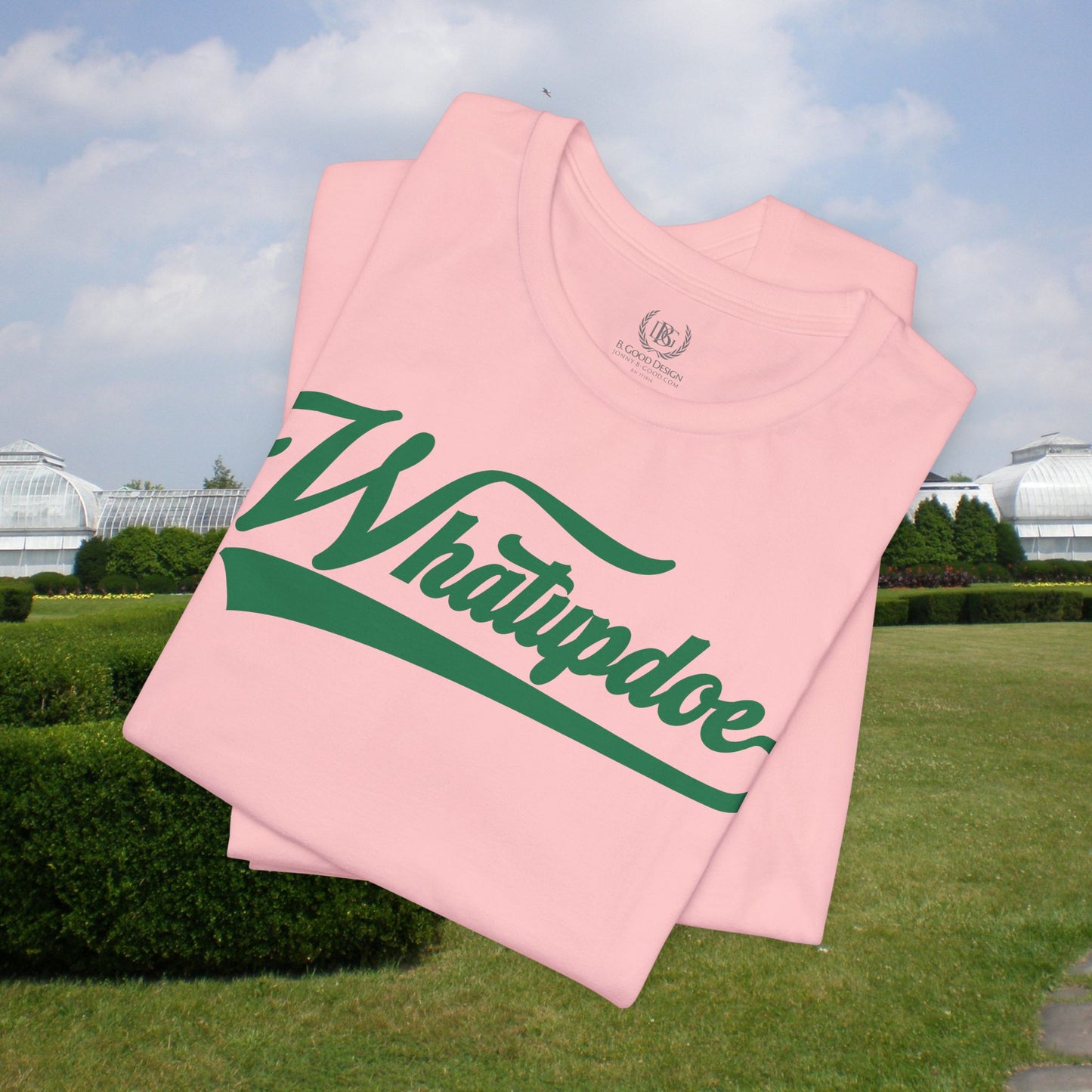 Men's Whatupdoe with Green Lettering Jersey Short Sleeve T-Shirt in Various Color Combinations