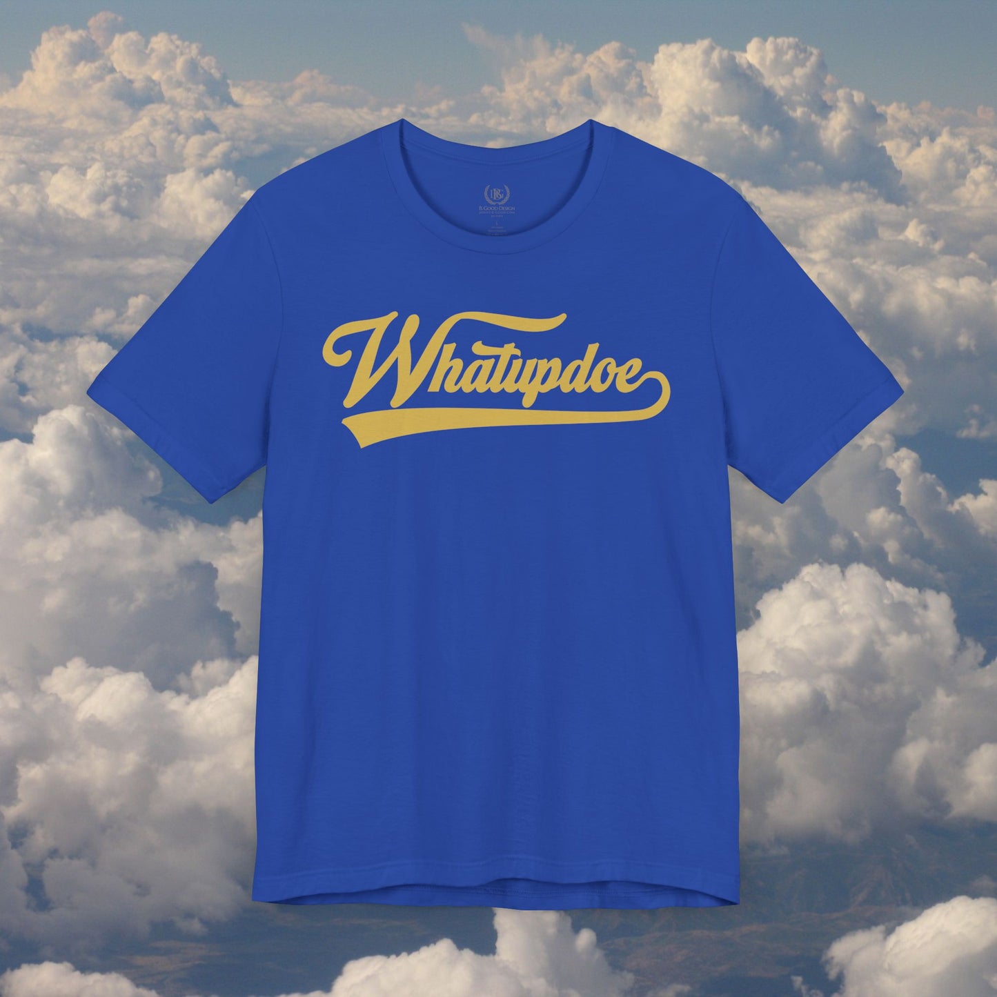 Men's Whatupdoe Gold Lettering Jersey Short Sleeve T-Shirt In Various Color Combinations