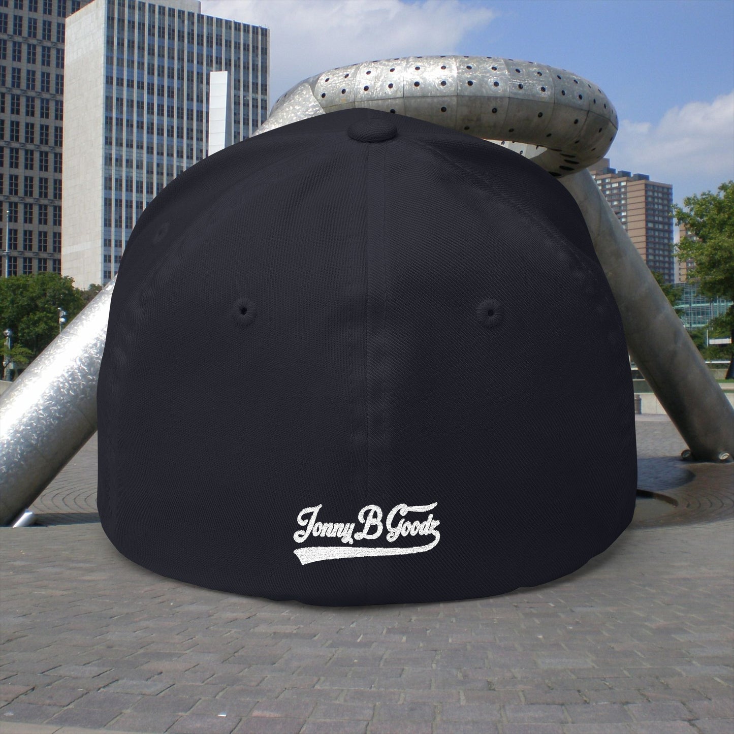 B. Good Fitted White Embroidered Cap
