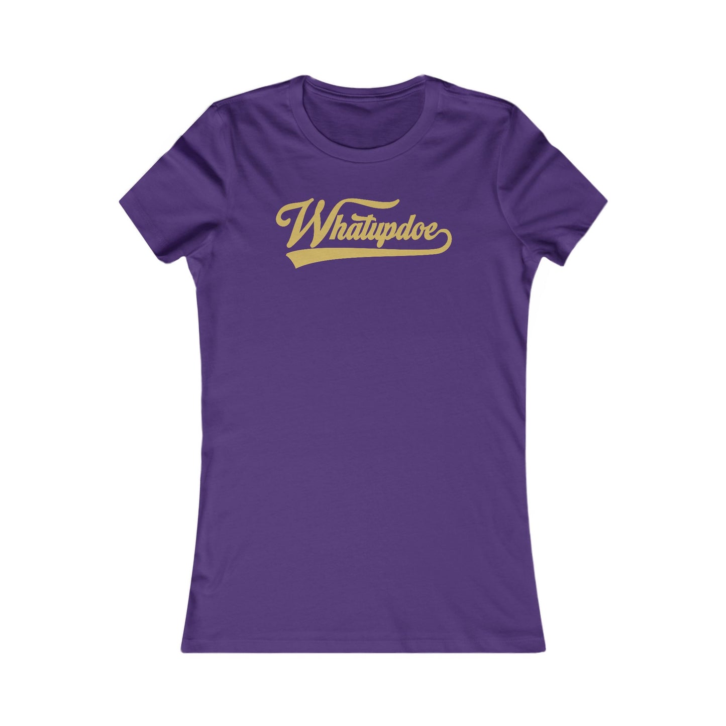 Women's Whatupdoe Gold Lettering T-Shirt in Various Color Combinations