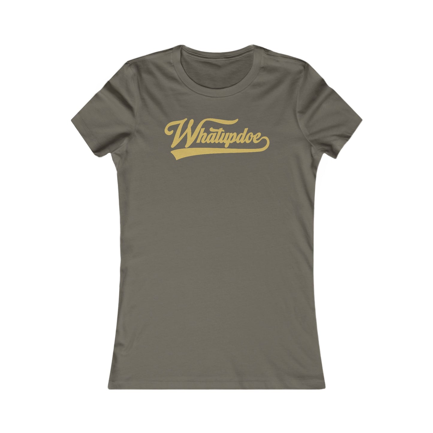 Women's Whatupdoe Gold Lettering T-Shirt in Various Color Combinations