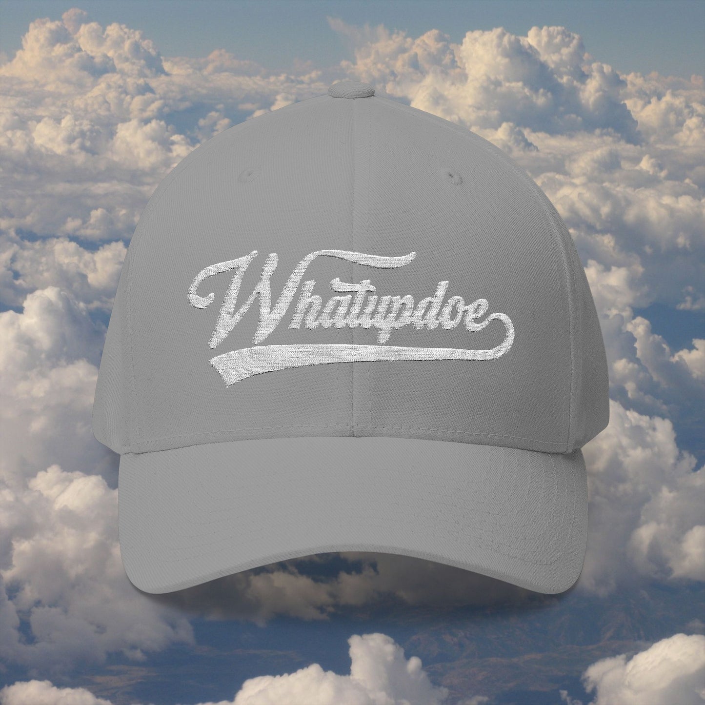 Whatupdoe White Lettering in Embroidered Fitted Cap in Various Color Combinations