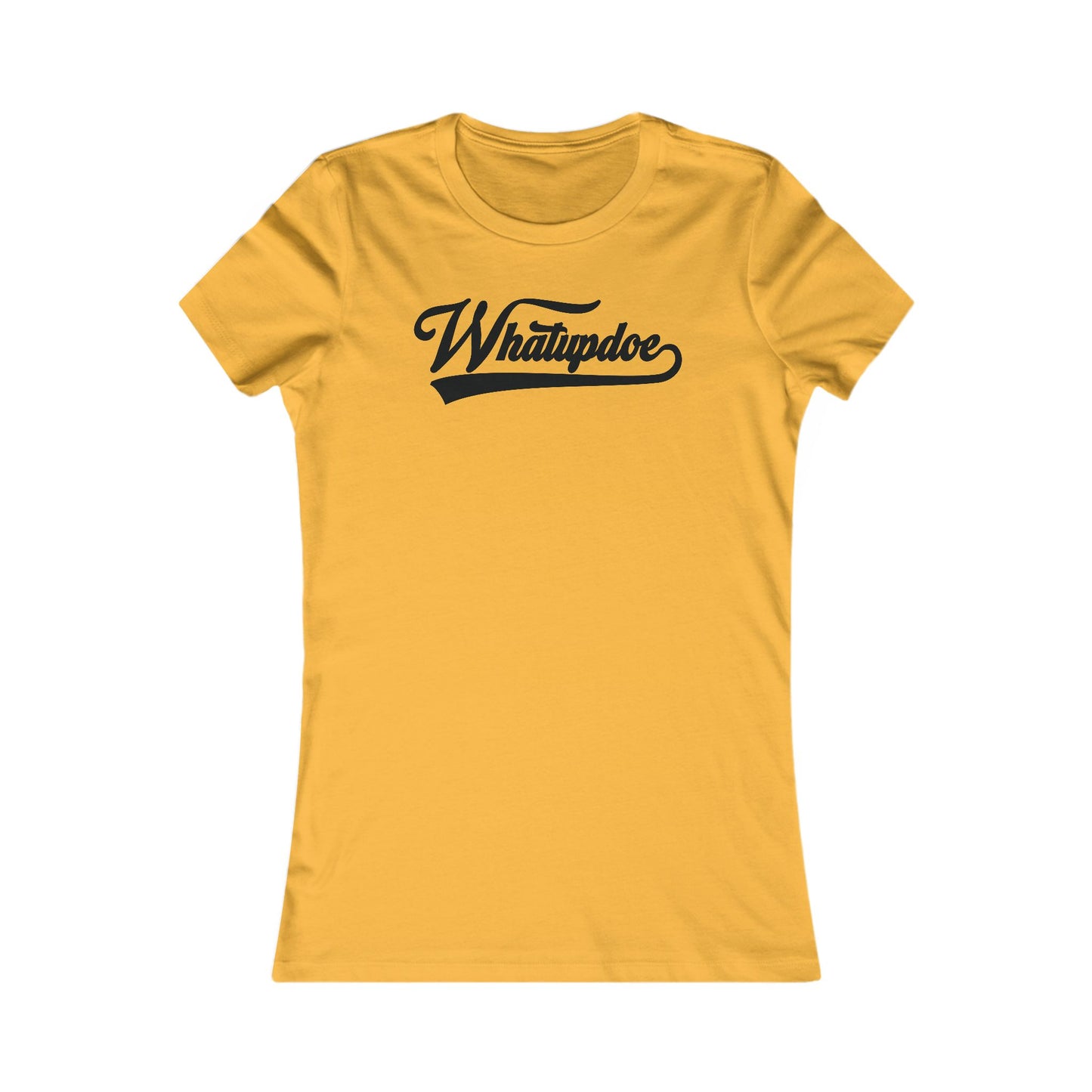 Women's Whatupdoe Black Lettering T-Shirt in in Various Color Combinations