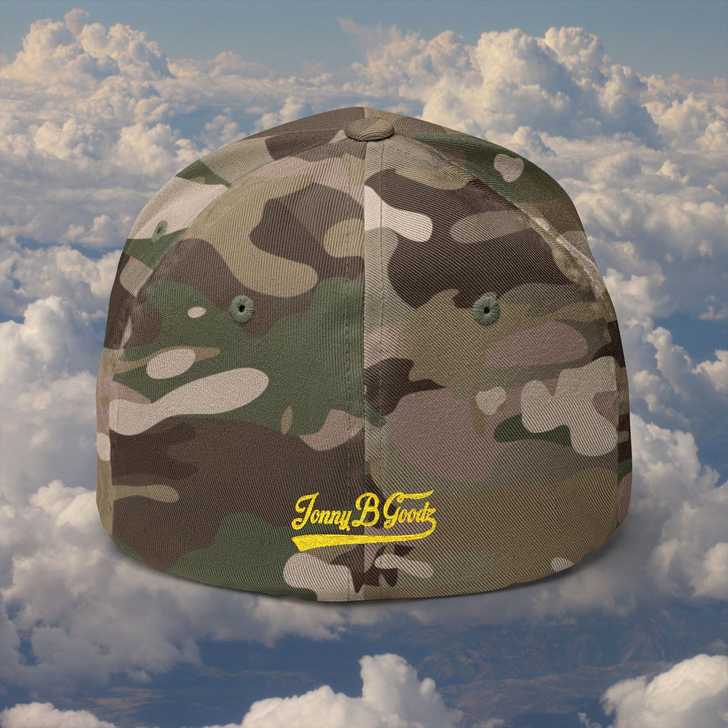 Whatupdoe Gold Lettering Embroidered Fitted Cap in Various Color Combinations