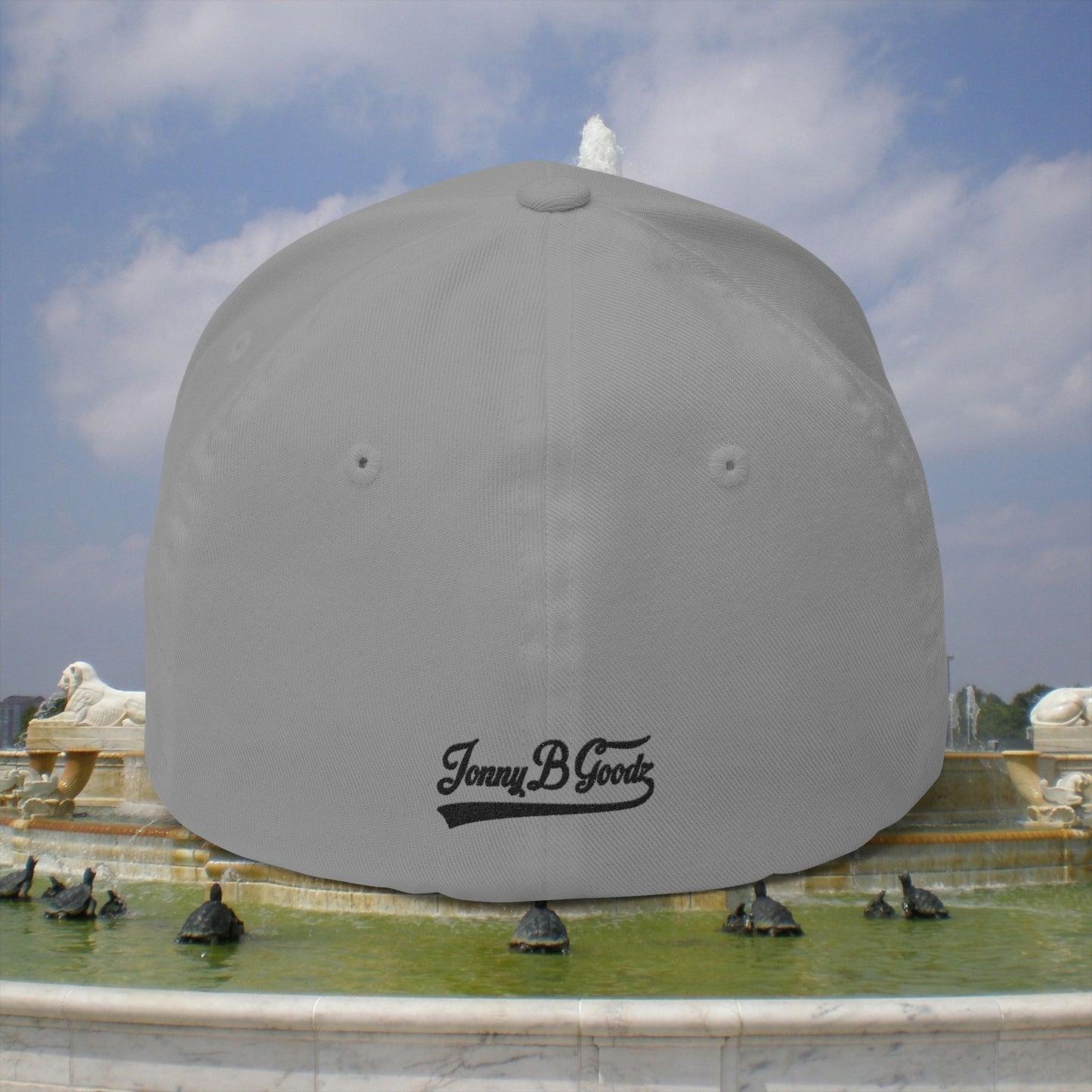 B. Good Fitted Black Embroidered Cap