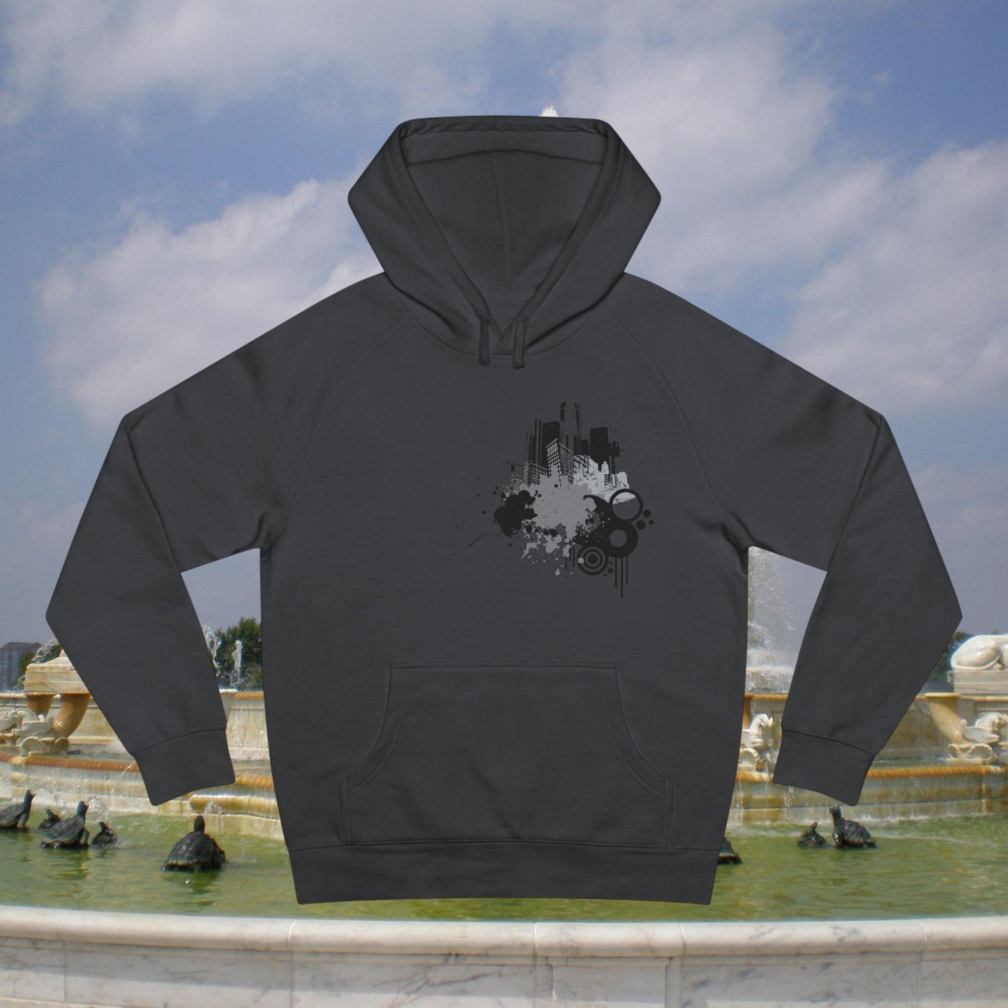 Detroit Grunge 313 Urban Artistic Hoodie Black Art