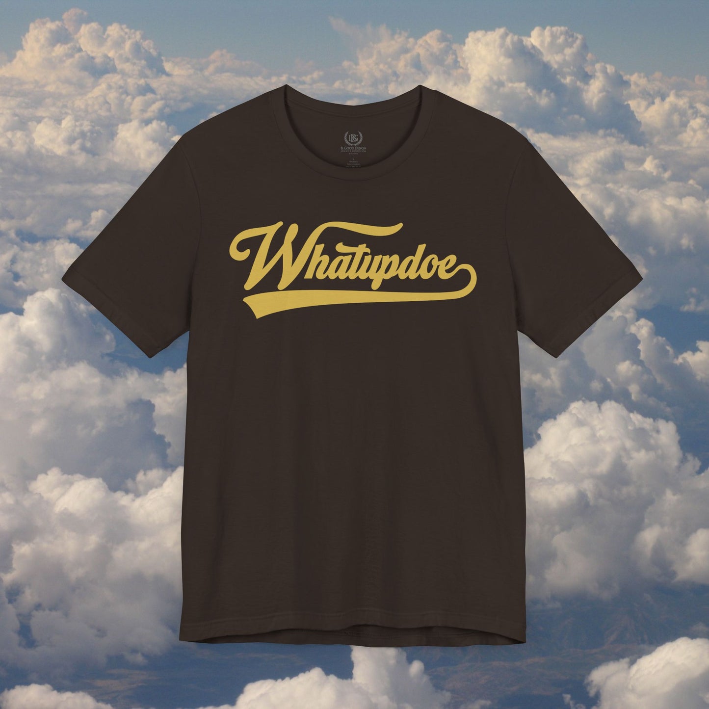 Men's Whatupdoe Gold Lettering Jersey Short Sleeve T-Shirt In Various Color Combinations