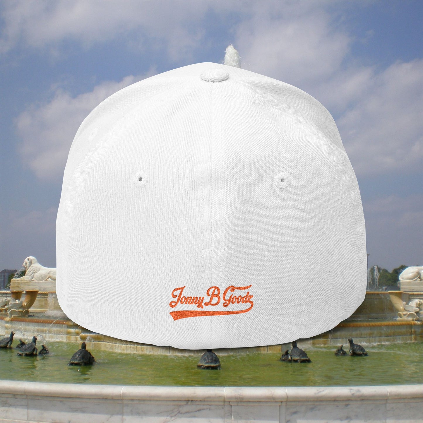 Whatupdoe Orange Lettering Embroidered Fitted Cap in Various Color Combinations