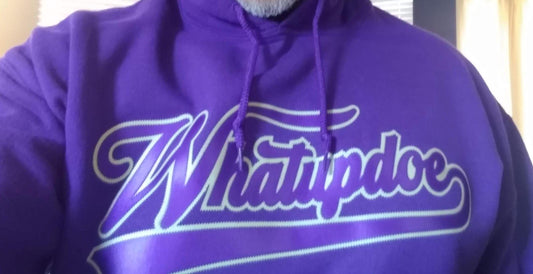 Whatupdoe Purple & Gold Sweatshirt Pullover Hoodie