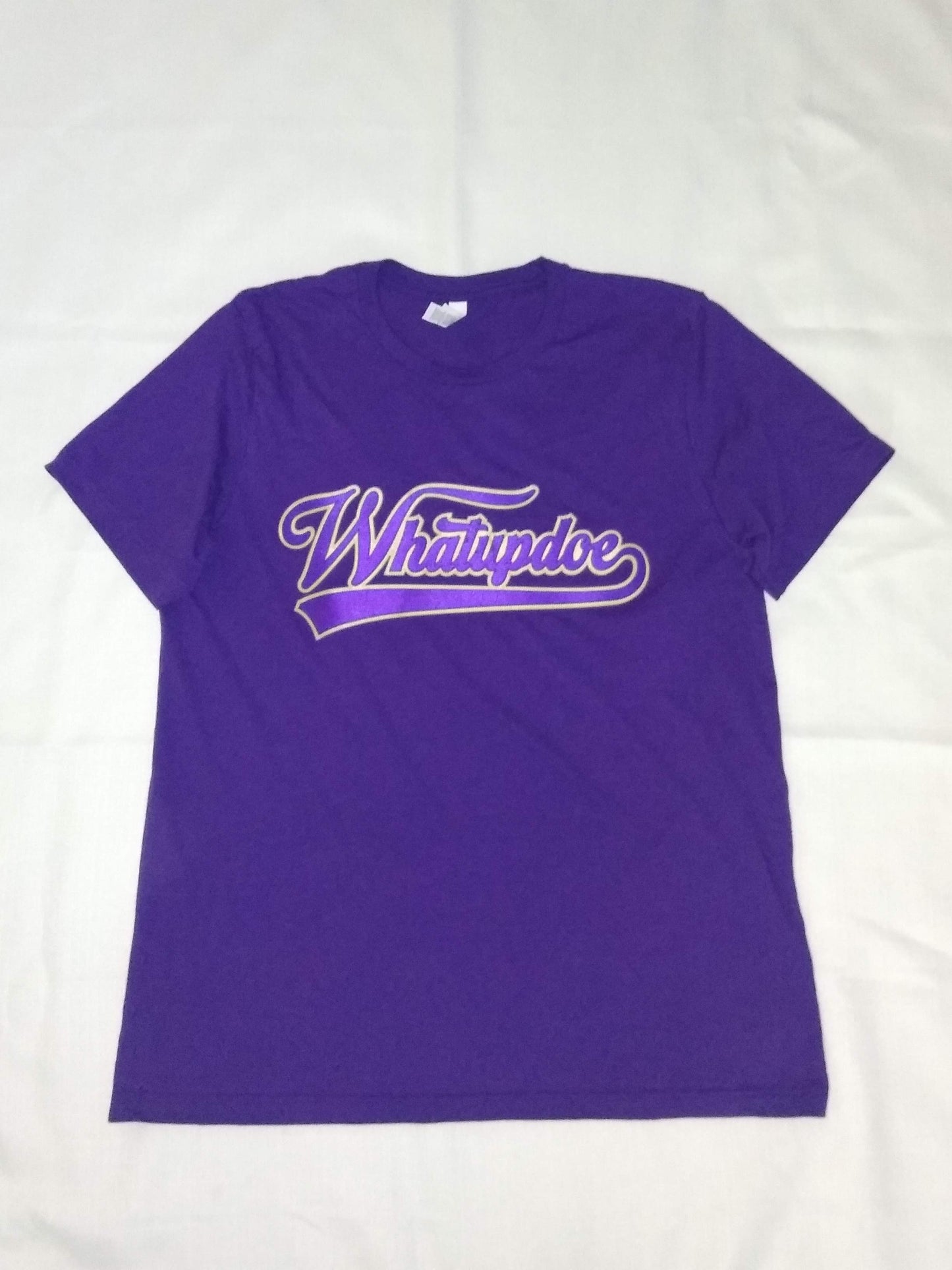Detroit Whatupdoe Unisex Purple & Gold Sim-Stitch T-Shirt