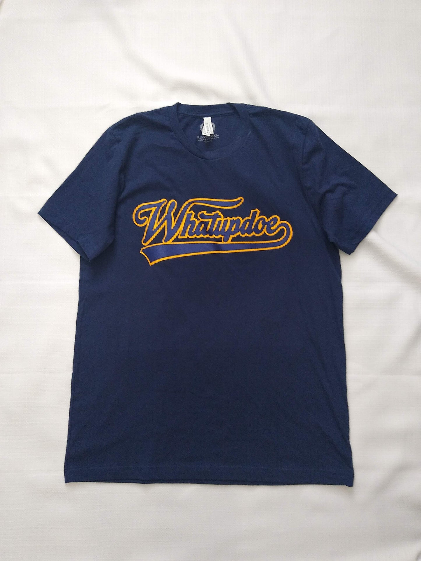 Detroit Whatupdoe Unisex Blue & Yellow Sim-Stitch T-Shirt