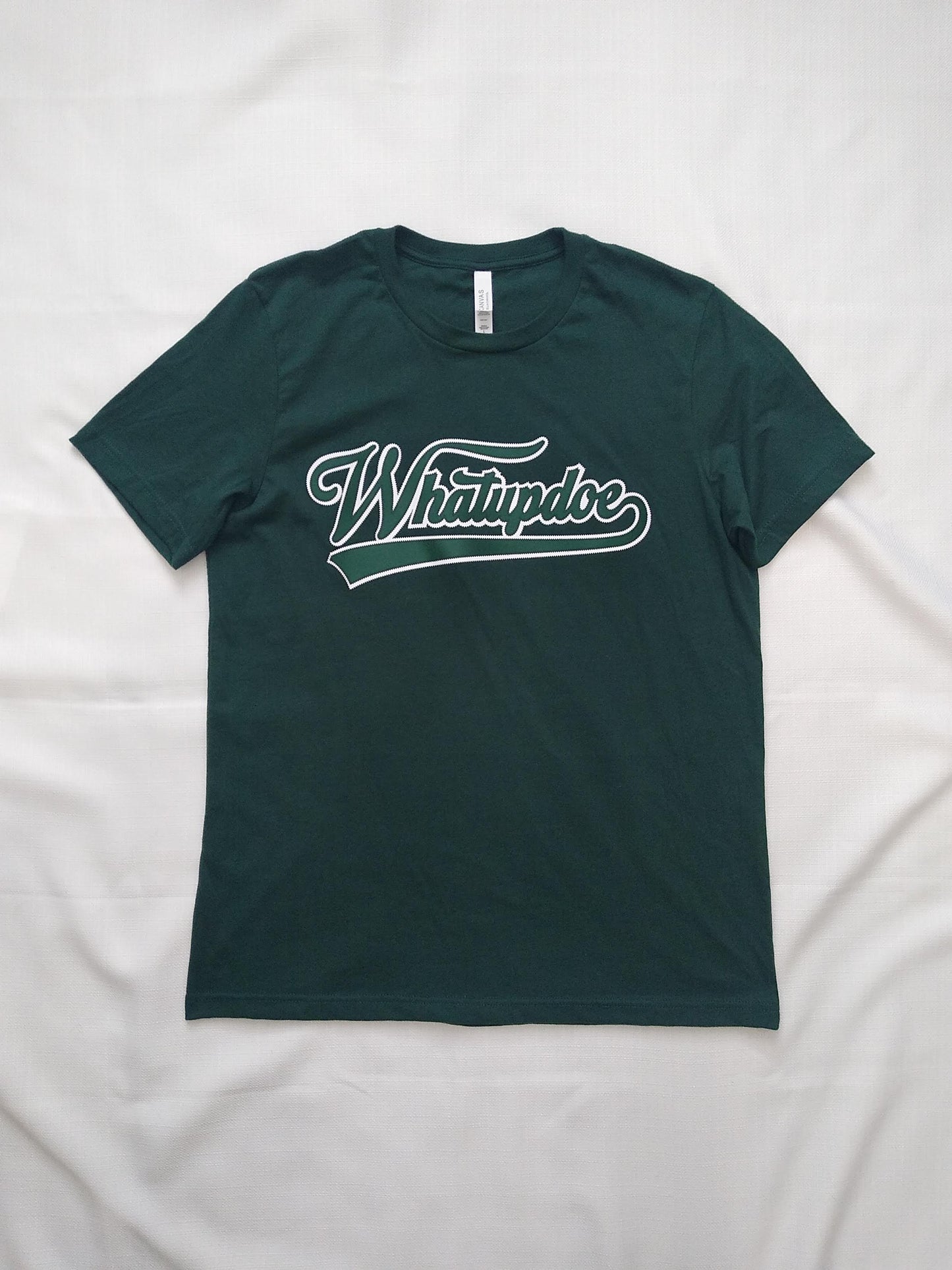 Detroit Whatupdoe Unisex Green & White Sim-Stitch T-Shirt