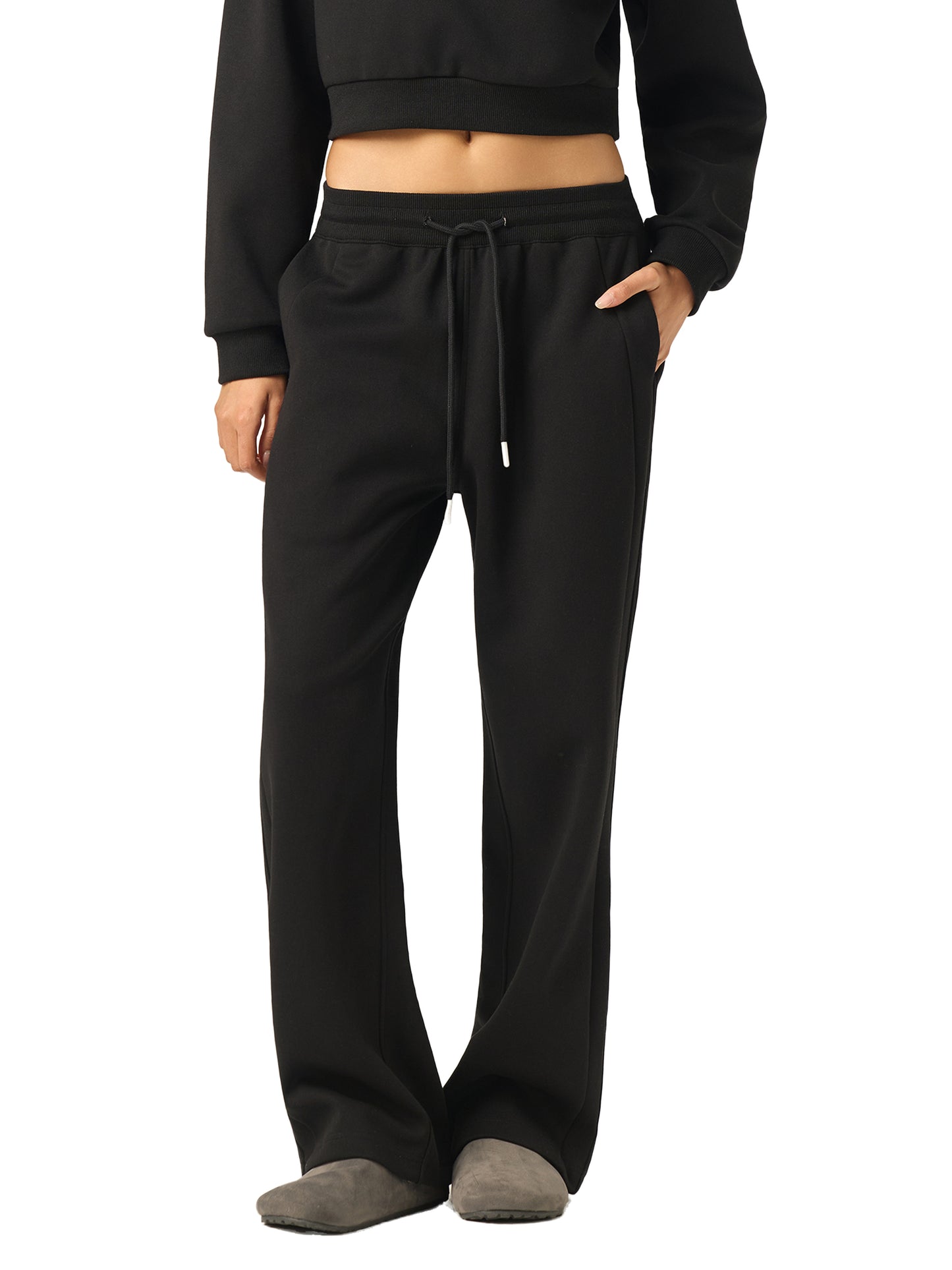 Women's Essential Drawstring Straight-Leg Sweatpants