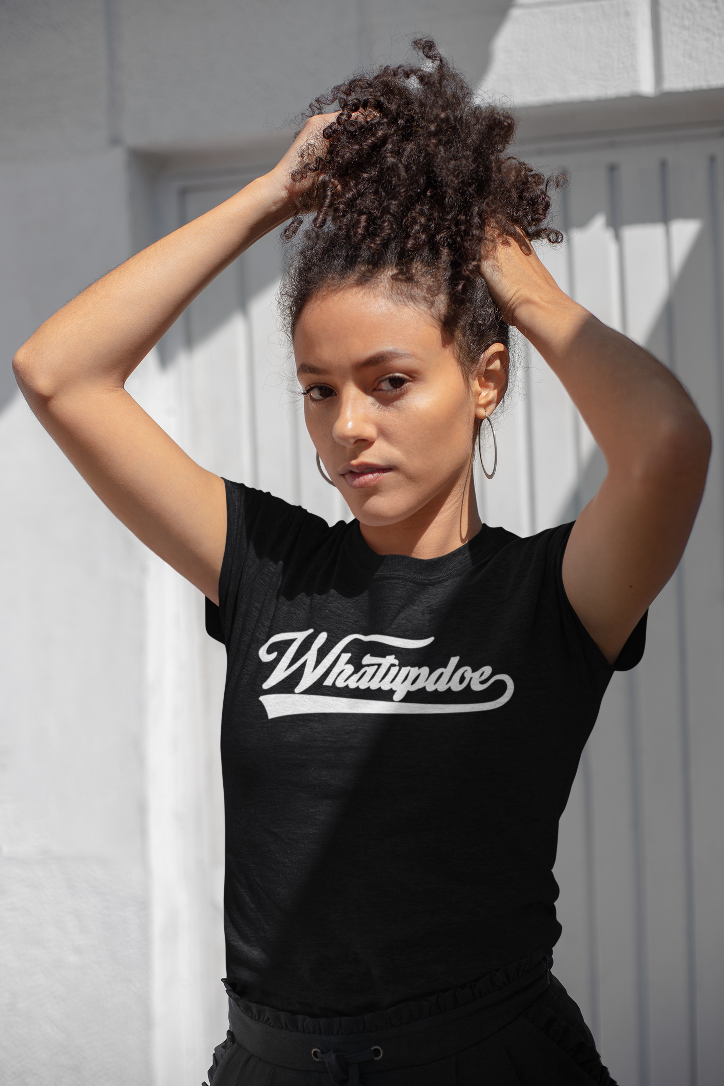 Women's Whatupdoe White Lettering T-Shirt in Various Color Combinations