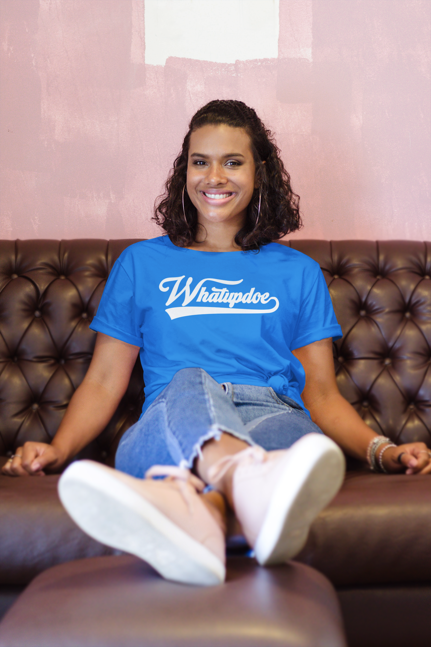 Women's Whatupdoe White Lettering T-Shirt in Various Color Combinations