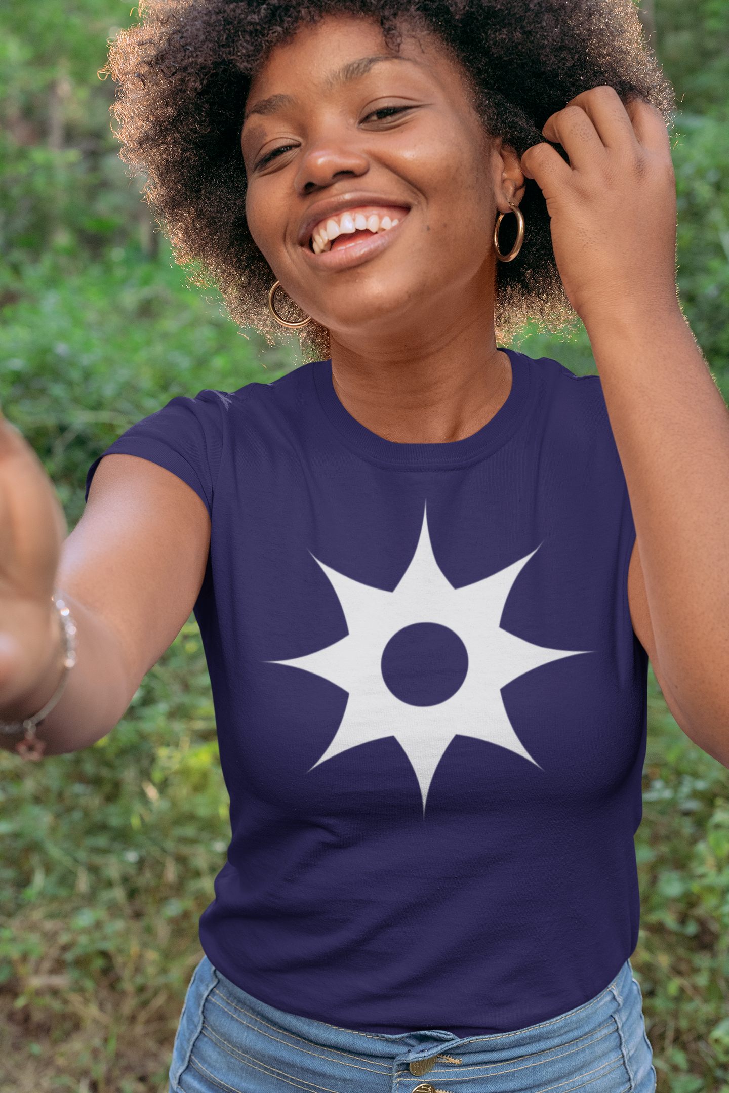 Women's Nsoromma Adinkra Symbol Tee