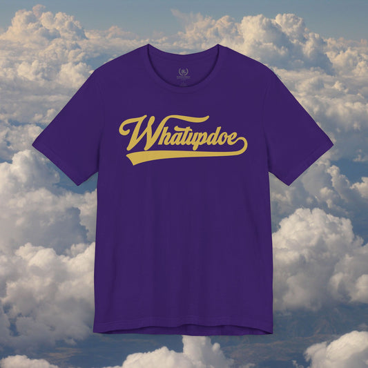 Men's Whatupdoe Gold Lettering Jersey Short Sleeve T-Shirt In Various Color Combinations