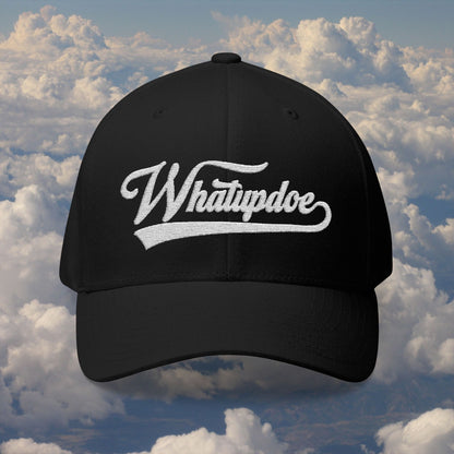 Whatupdoe White Lettering in Embroidered Fitted Cap in Various Color Combinations