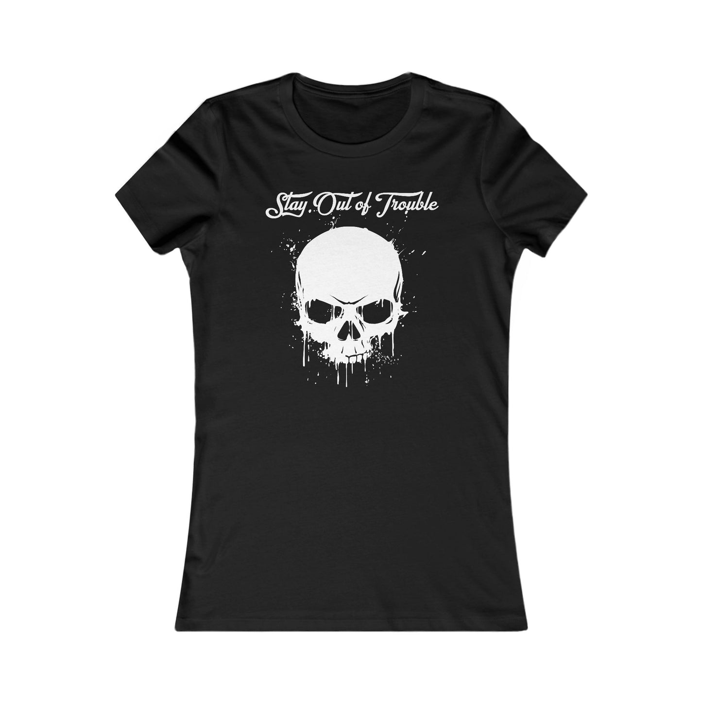 Stay Out of Trouble Women's Skull Graphic Tee