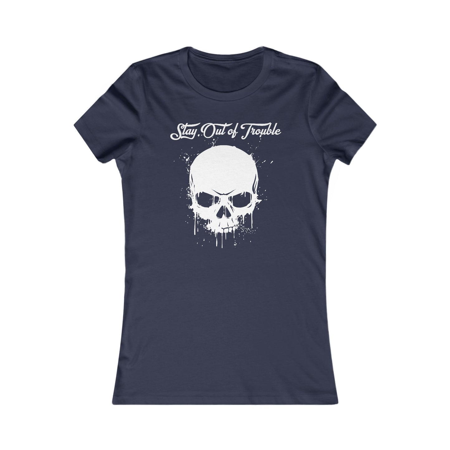 Stay Out of Trouble Women's Skull Graphic Tee