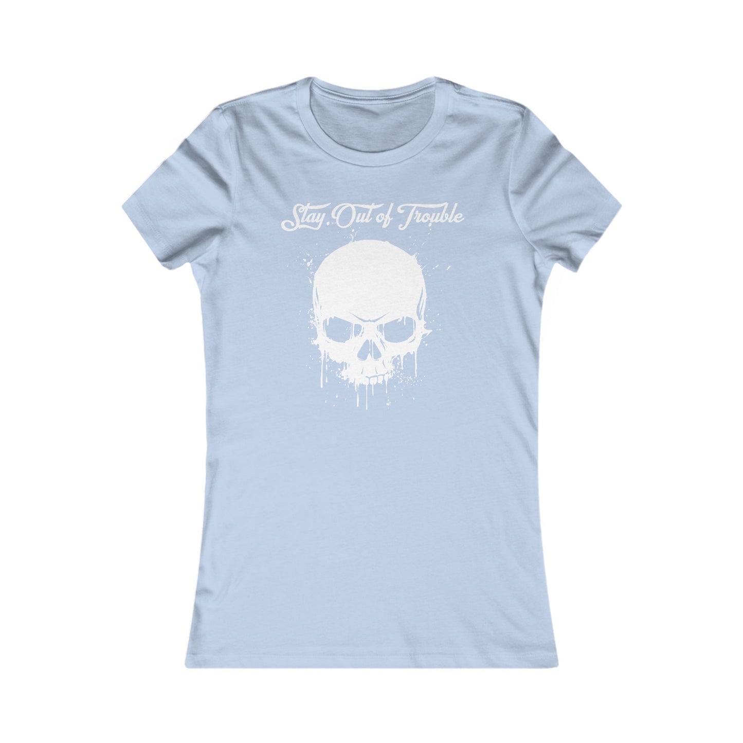 Stay Out of Trouble Women's Skull Graphic Tee