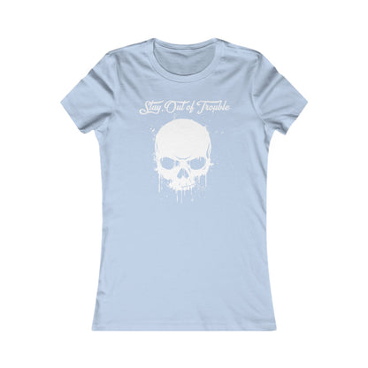 Stay Out of Trouble Women's Skull Graphic Tee