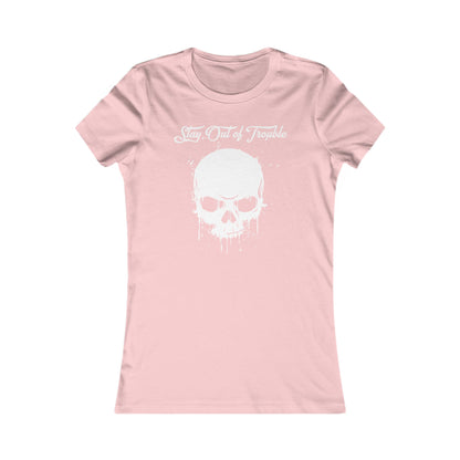 Stay Out of Trouble Women's Skull Graphic Tee