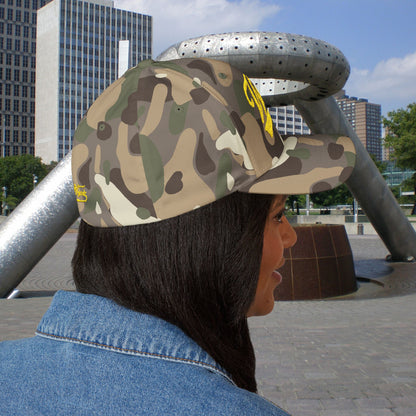 Whatupdoe Gold Lettering Embroidered Fitted Cap in Various Color Combinations