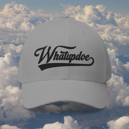 Whatupdoe Black Lettering in Embroidered Fitted Cap in Various Color Combinations