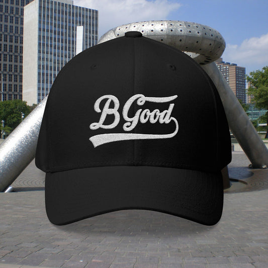 B. Good Fitted White Embroidered Cap