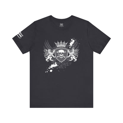 Men's B. Good Winged Skull Shield on Black: Stay Out of Trouble
