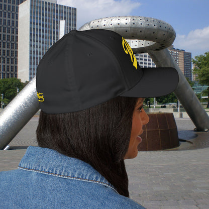 Whatupdoe Gold Lettering Embroidered Fitted Cap in Various Color Combinations