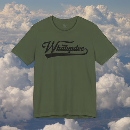 Men's Whatupdoe Black lettering Short Sleeve Shirt in Various Color Combinations