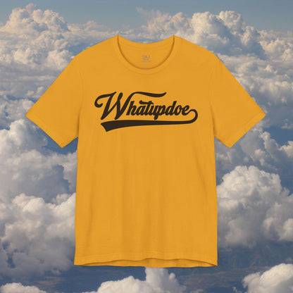 Men's Whatupdoe Black lettering Short Sleeve Shirt in Various Color Combinations