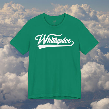 Men's Whatupdoe White lettering Jersey T-Shirt in Various Color Combinations