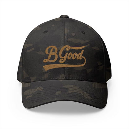 B. Good Fitted Gold Embroidered Cap