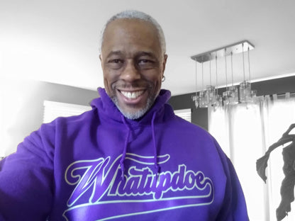 Whatupdoe Purple & Gold Sweatshirt Pullover Hoodie