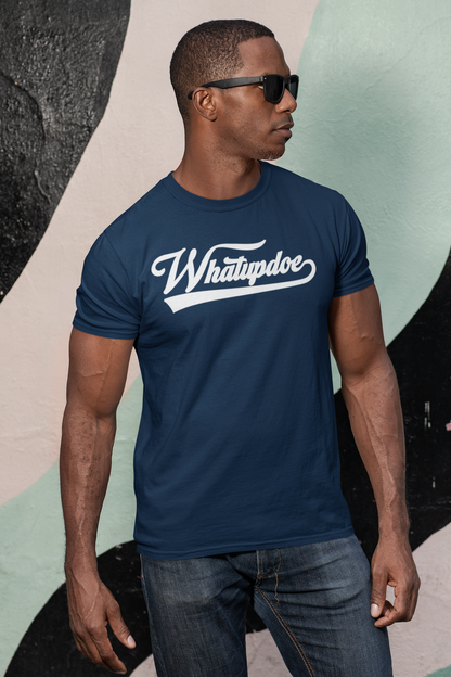 Men's Whatupdoe White lettering Jersey T-Shirt in Various Color Combinations