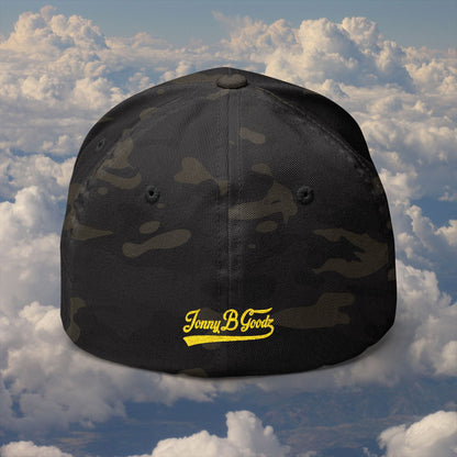 Whatupdoe Gold Lettering Embroidered Fitted Cap in Various Color Combinations