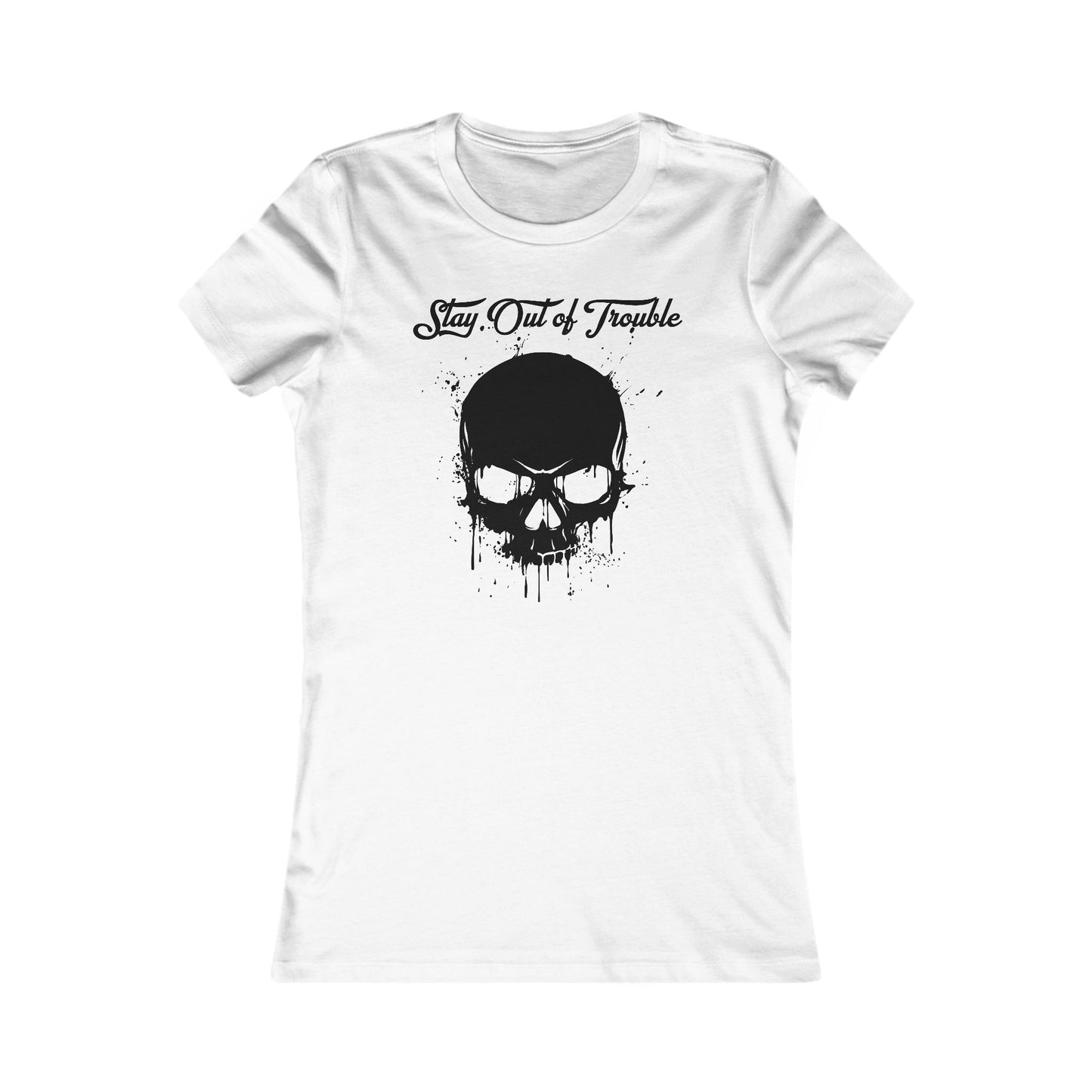 Stay Out of Trouble Women's Skull Graphic Tee