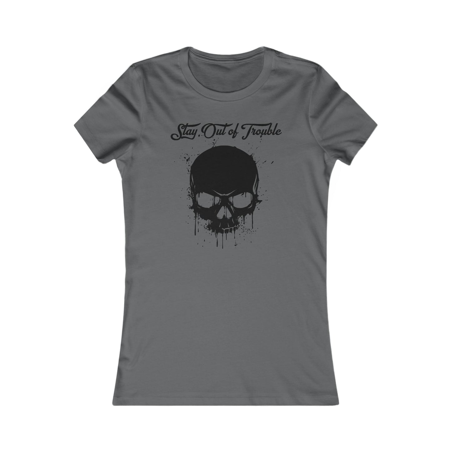 Stay Out of Trouble Women's Skull Graphic Tee