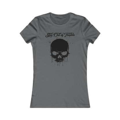Stay Out of Trouble Women's Skull Graphic Tee