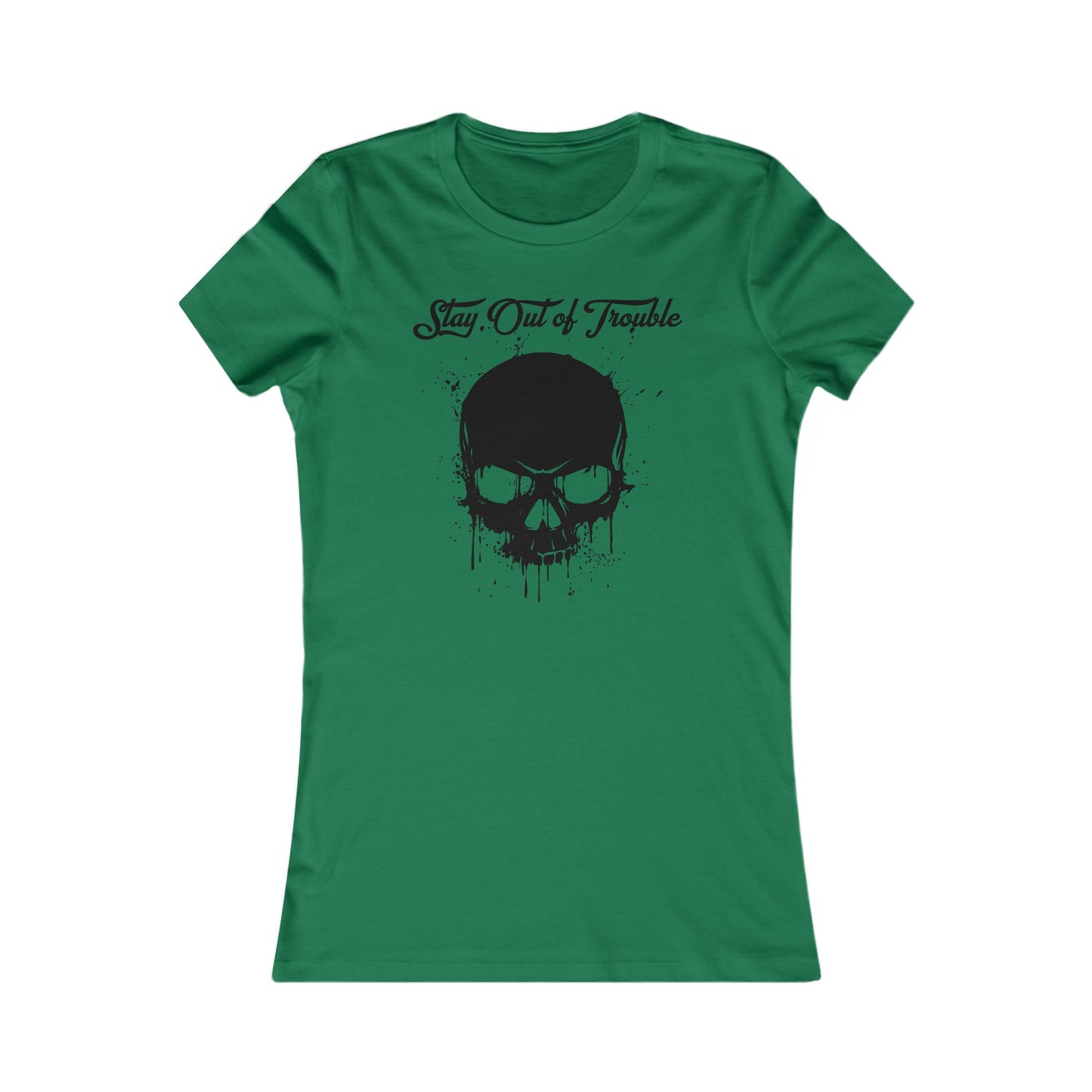 Stay Out of Trouble Women's Skull Graphic Tee