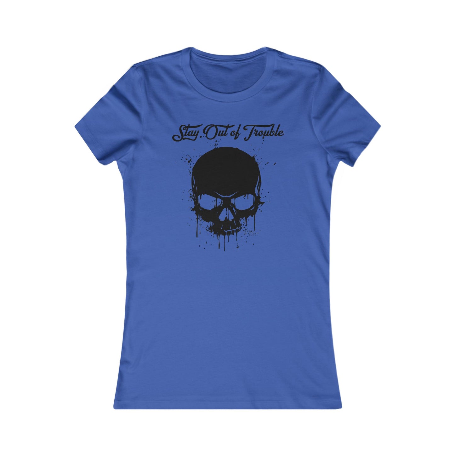 Stay Out of Trouble Women's Skull Graphic Tee
