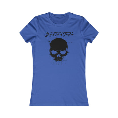 Stay Out of Trouble Women's Skull Graphic Tee