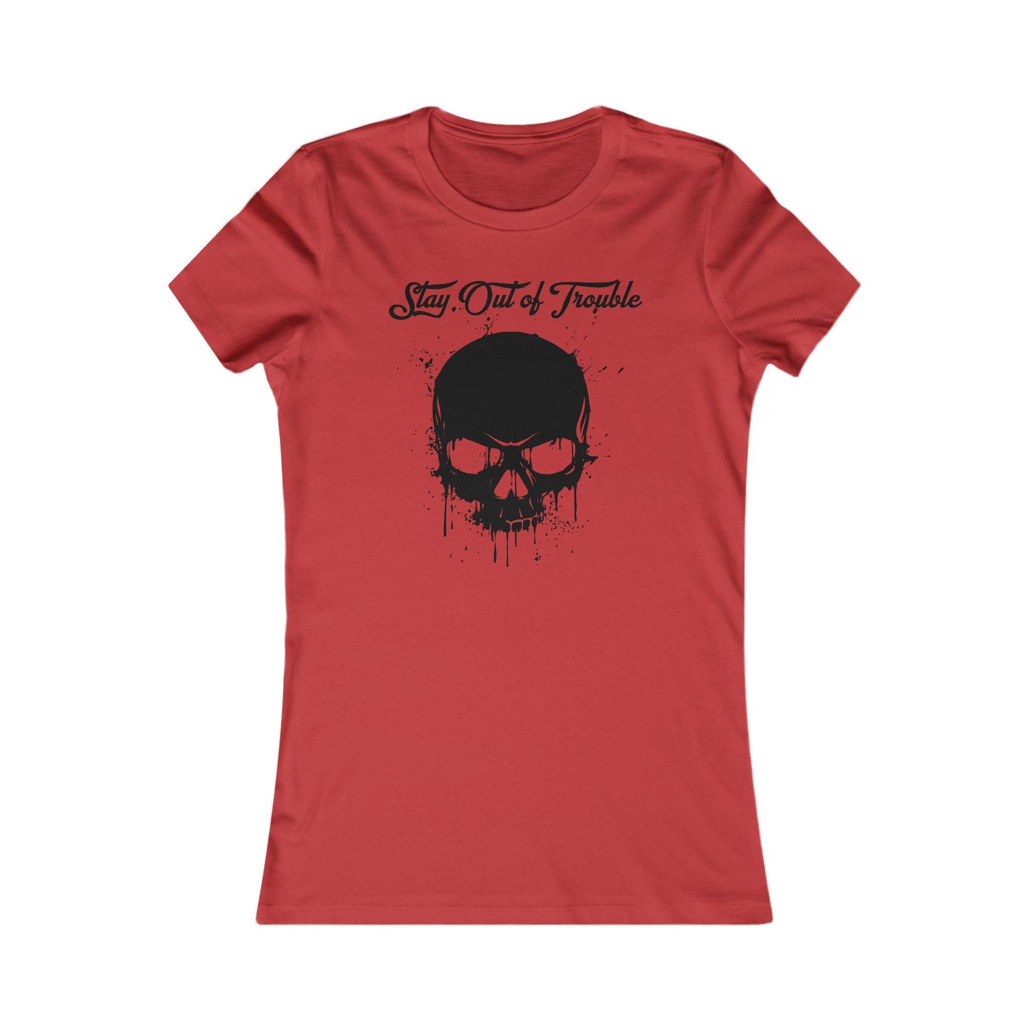 Stay Out of Trouble Women's Skull Graphic Tee