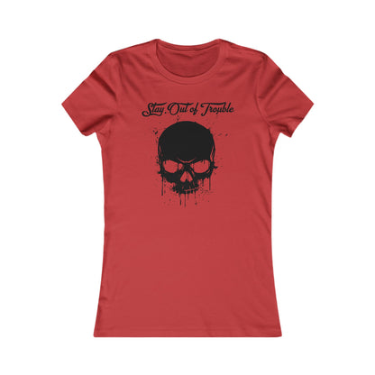Stay Out of Trouble Women's Skull Graphic Tee