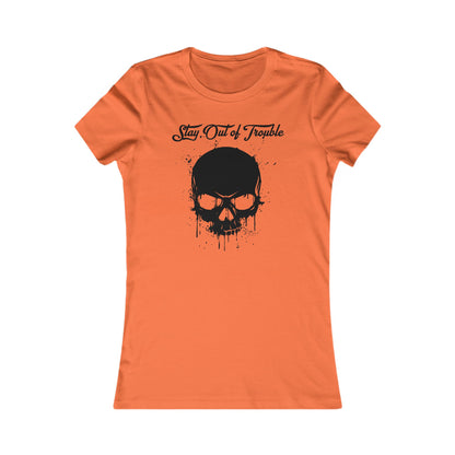 Stay Out of Trouble Women's Skull Graphic Tee